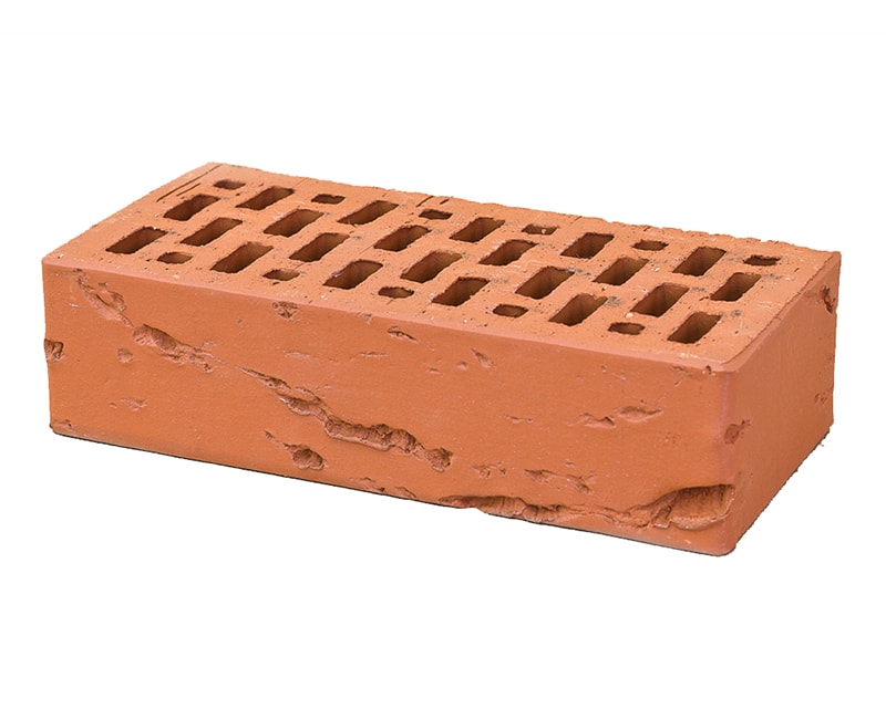 Облицовочный кирпич 1NF красный, кора дуба, М-150-175, Браер