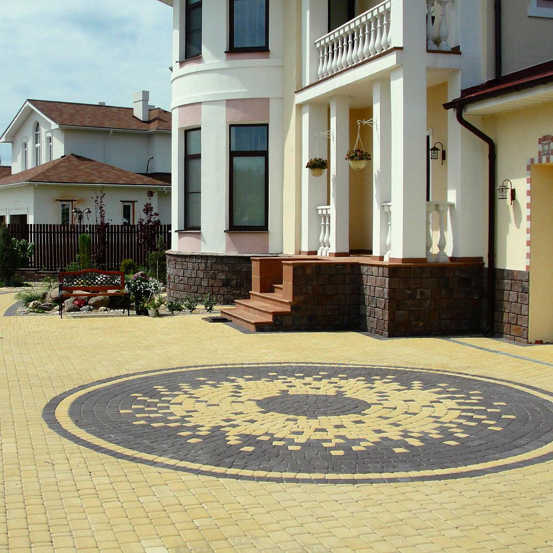 Тротуарная плитка BRAER II «Классико круговая» СЕРЫЙ